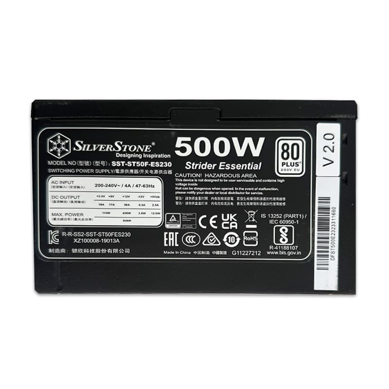 پاور 500 وات سیلور استون SilverStone ST50F 500W استوک در حد نو — تصویر ۴