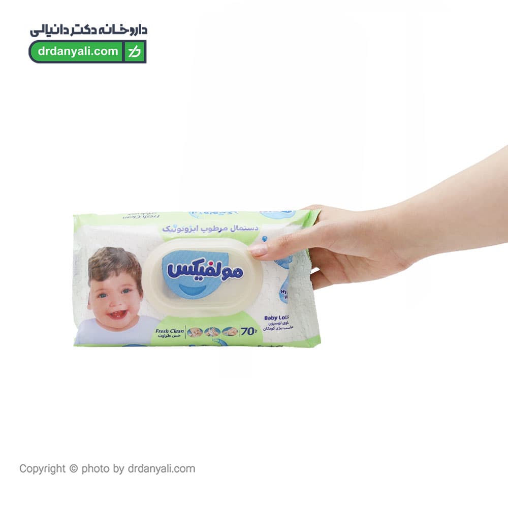 دستمال مرطوب بچه مولفیکس ۷۰ عدد — تصویر ۲