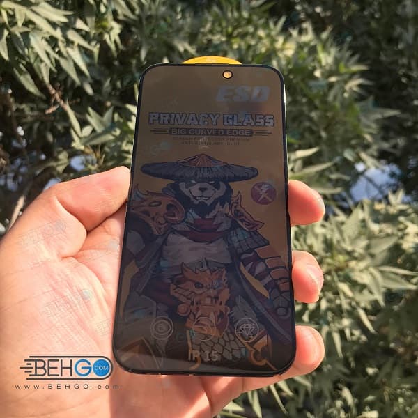 گلس خصوصی پرایوسی شیشه ای اپل حریم شخصی ایفون Anti Spy Privacy iPhone 16 — تصویر ۷