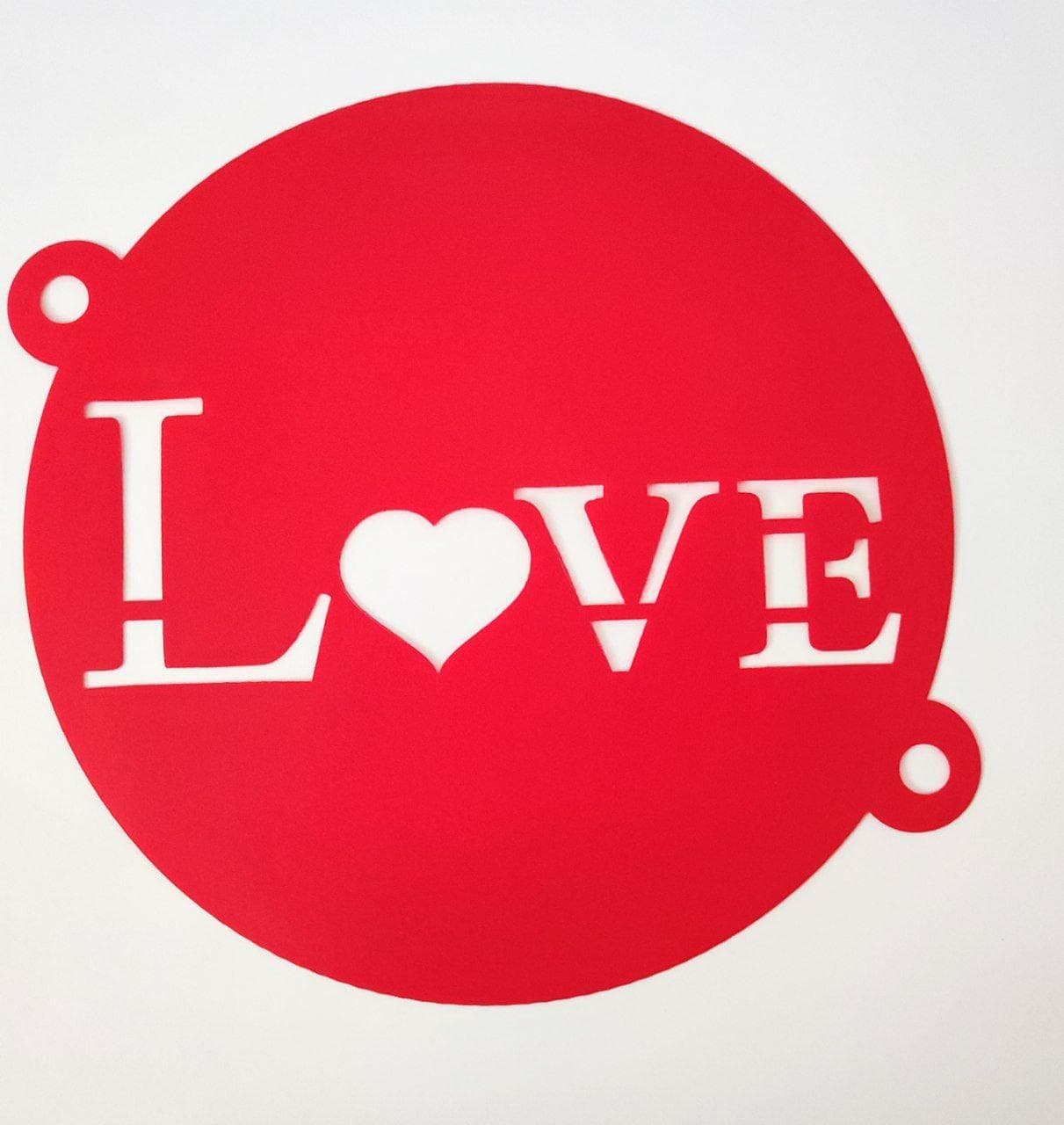 شابلون روی کیک ILOVE YOU