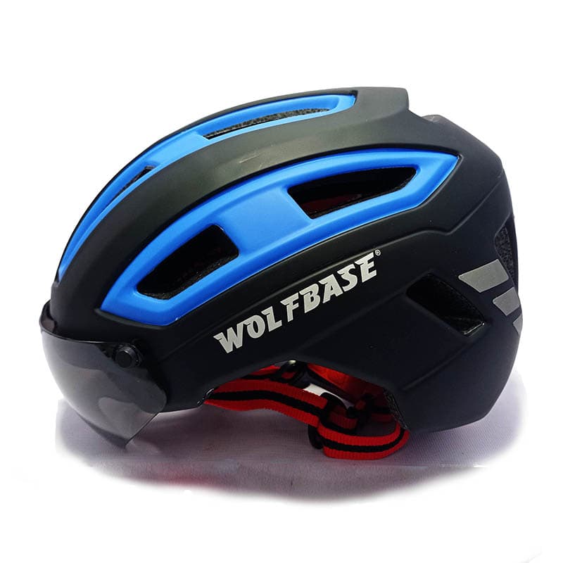 کلاه دوچرخه سواری عینک دار WOLF BASE