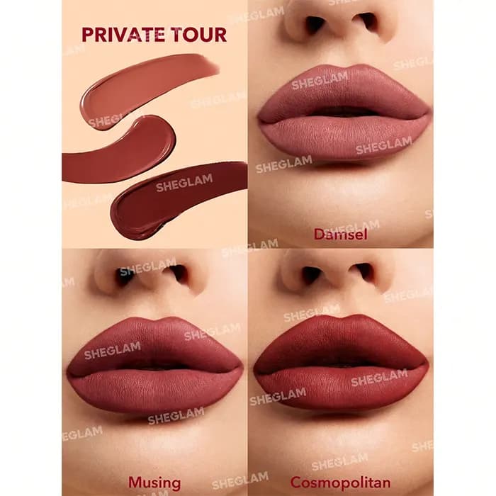 ست مینی رژ لب مایع شیگلم پرایوت تور Sheglam Private Tour — تصویر ۶