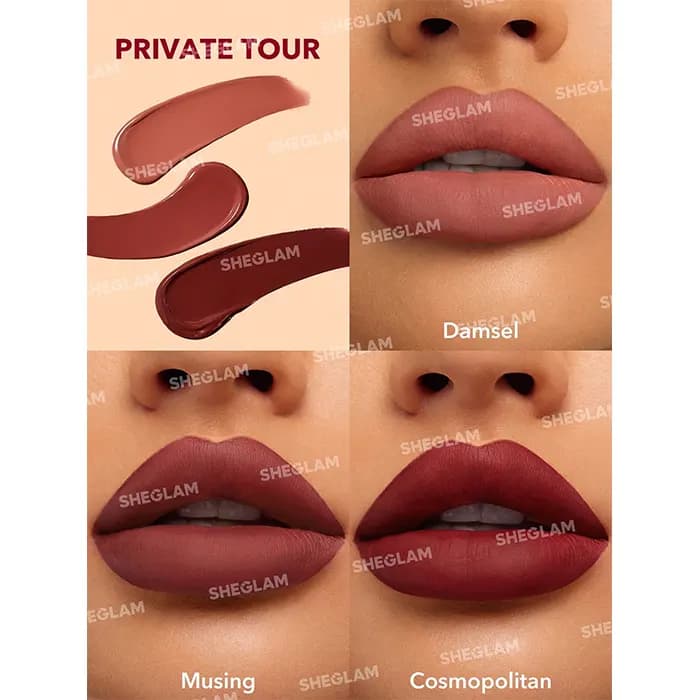 ست مینی رژ لب مایع شیگلم پرایوت تور Sheglam Private Tour — تصویر ۷