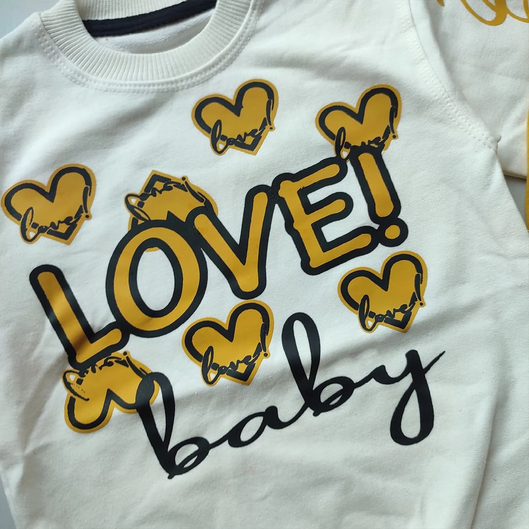 بلوز شلوار دخترانه مدل love baby — تصویر ۳