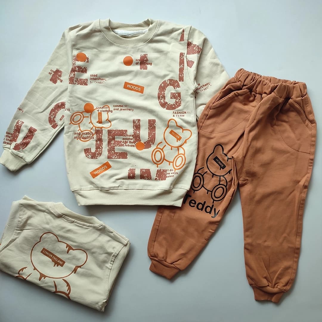 بلوز شلوار پسرانه دخترانه مدل تدی HOODS — تصویر ۲