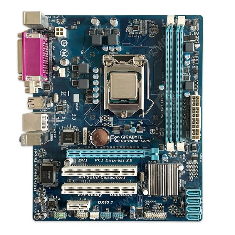 باندل GIGABYTE H61M S2PV + Pentium G1610 استوک
