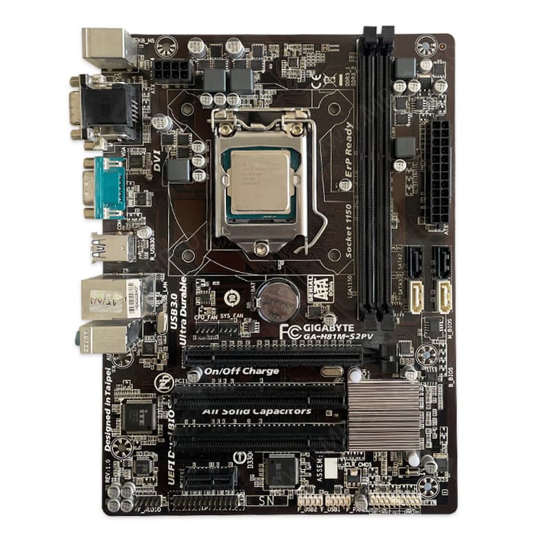 باندل GIGABYTE GA-H81M S2PV + Pentium G3220 استوک