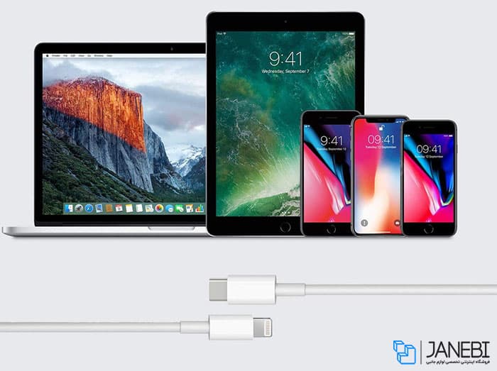 کابل تایپ سی به لایتنینگ آیفون اصلی اپل Apple USB-C To Lightning Cable 1M — تصویر ۴