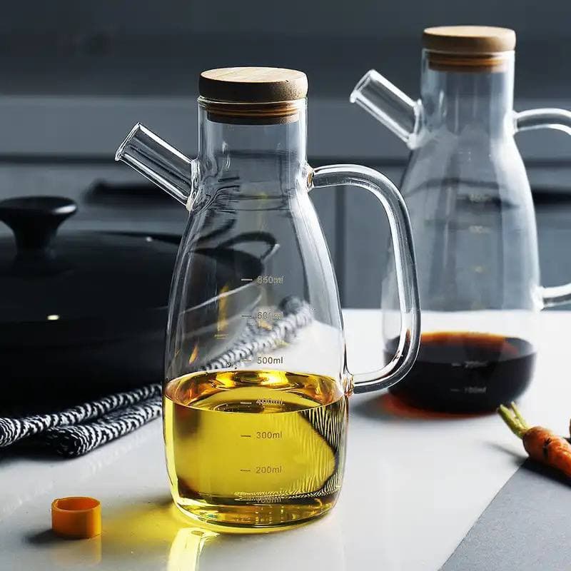 بطری روغن درب بامبو۶۵۰ میل
