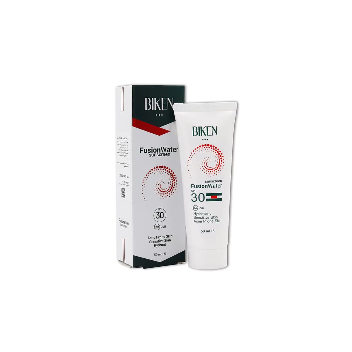کرم ضد آفتاب فیوژن واتر بی رنگ بیکن SPF30 (انواع پوست و پوستهای مستعد جوش) 50 میلی لیتر ـ Biken Fusion Water Sunscreen SPF30 Invisible Cream ـ بیکن