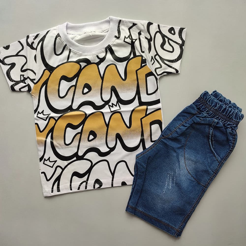 تیشرت شلوارک جین CAN — تصویر ۴