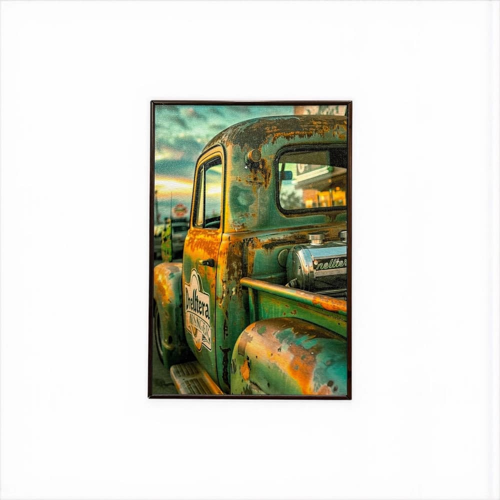 تابلو دیواری طرح وانت وینتیج ابعاد 20×30 — تصویر ۲