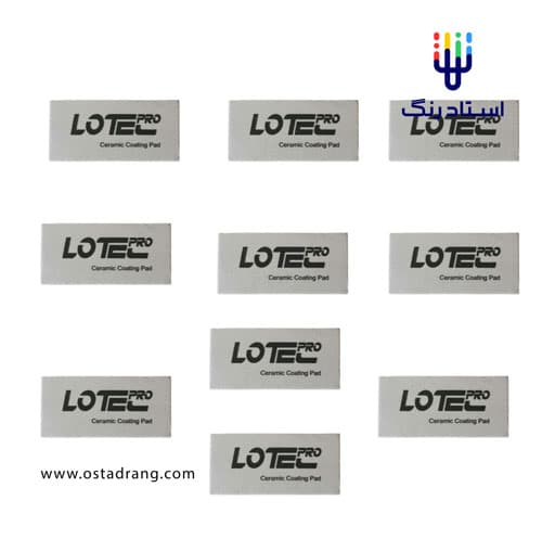 بسته 10 عددی پد اجرای پوشش نانو سرامیک سفید خودرو لوتک پرو مدل Lotec Pro Ceramic Coating Application Pad