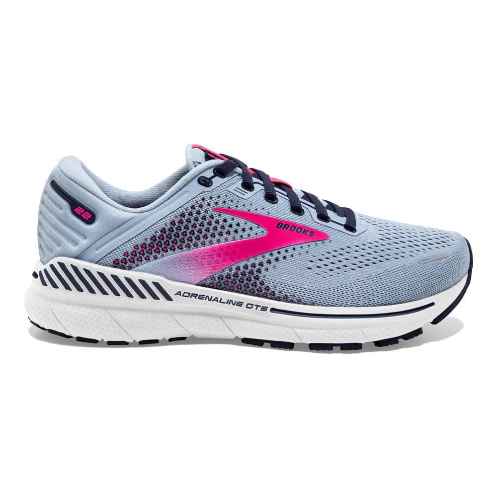 کفش دویدن Brooks Adrenaline GTS 22 – آبی/صورتی – سایز 42 EU (Medium B) | زیتون کمپ
