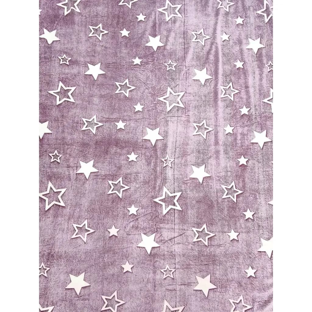 پتو مسافرتی یک نفره شب نما طرح ستاره‌ای FLANNEL — تصویر ۷