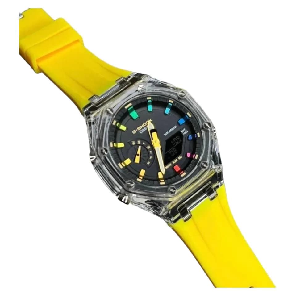 ساعت مچی اسپرت مدل G-Shock با بند سیلیکونی و رنگ بندی جذاب — تصویر ۵