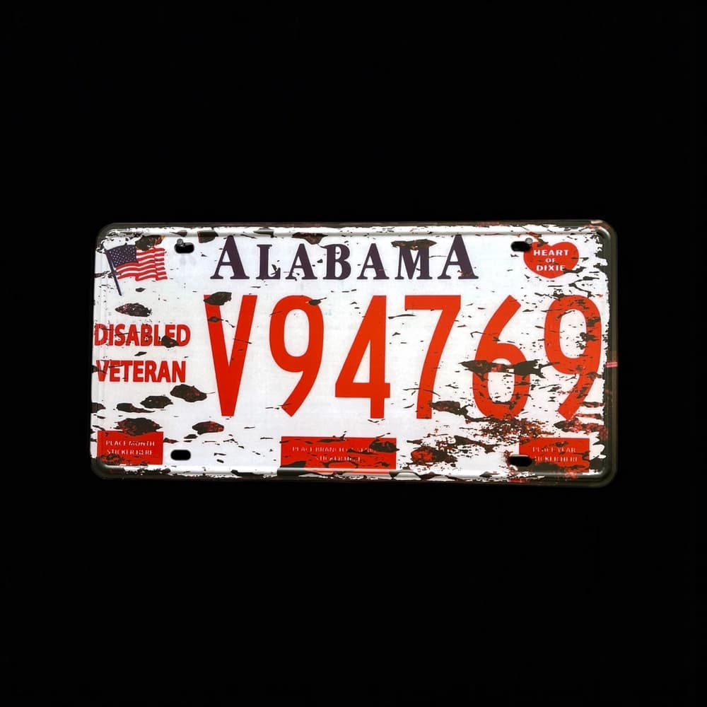 پلاک فلزی طرح Alabama