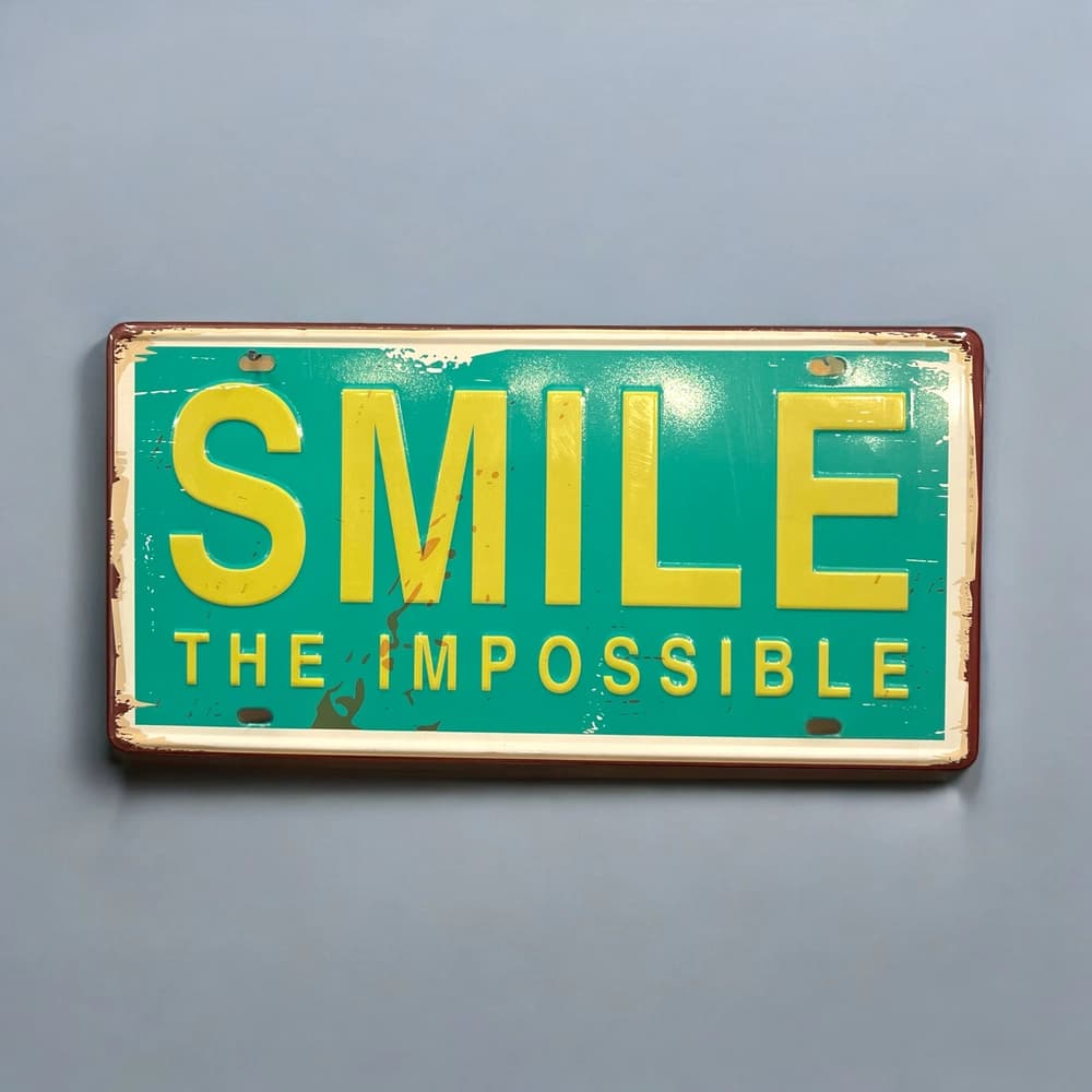 پلاک فلزی طرح SMILE