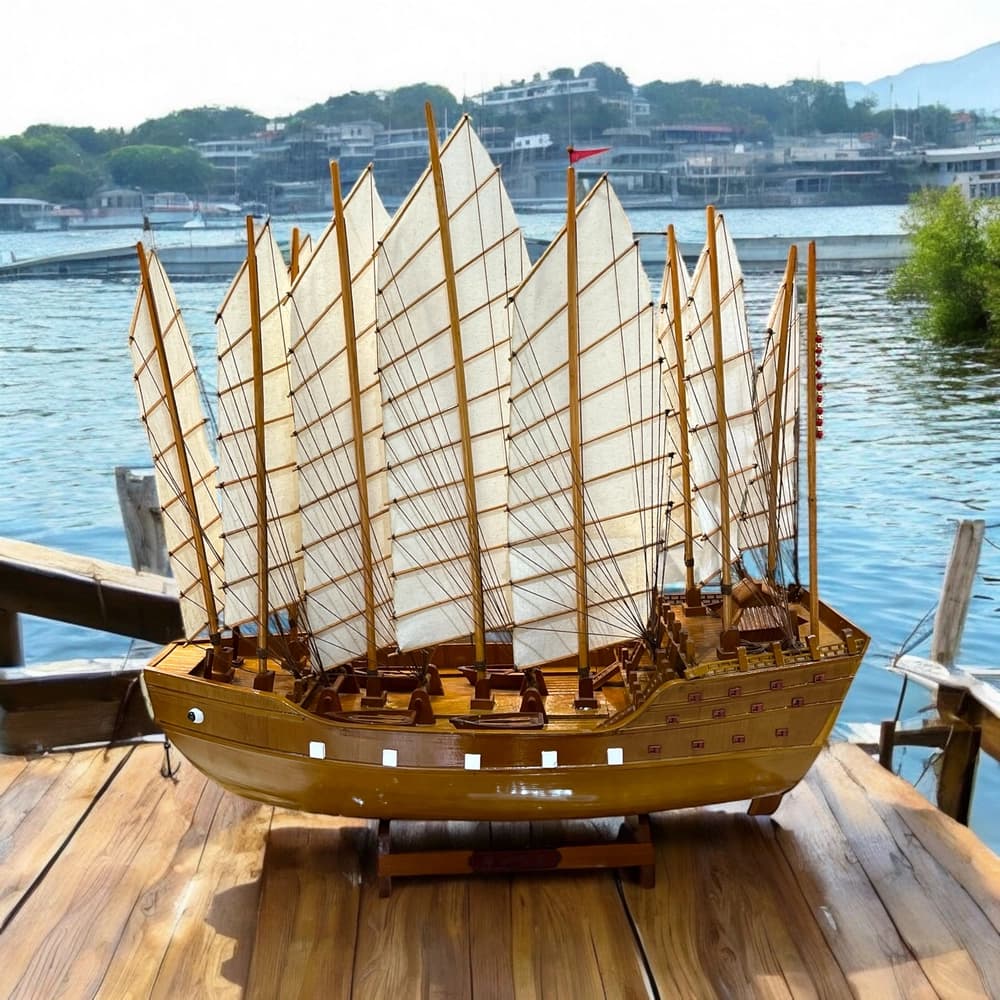 ماکت چوبی کشتی چینی