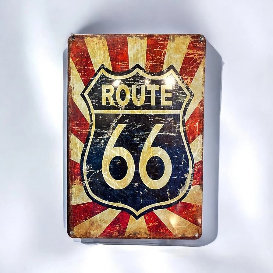 پلاک فلزی طرح Route 66 — تصویر ۲