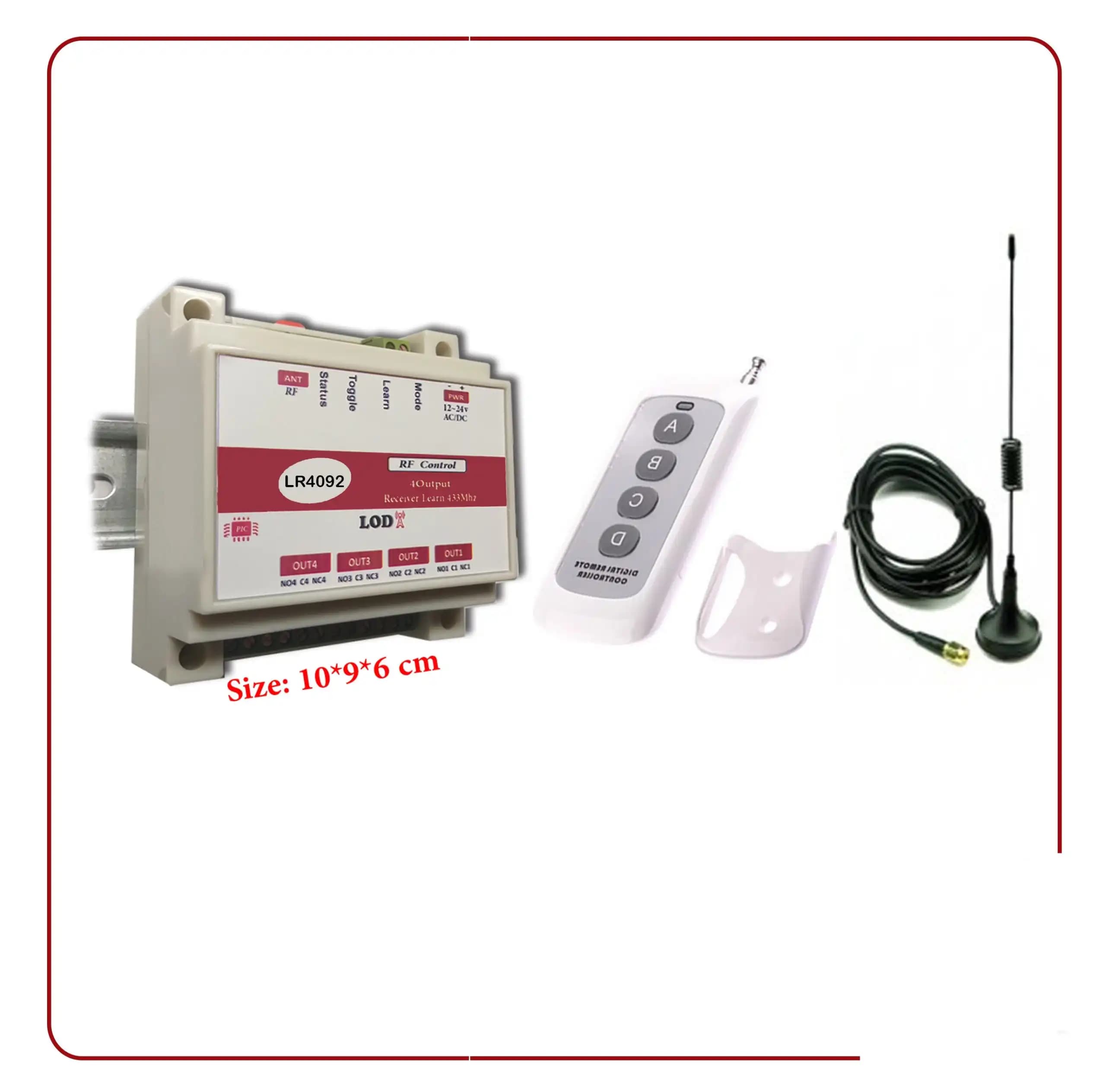 کنترل ریموتی 4 کاناله برد متوسط LR4092