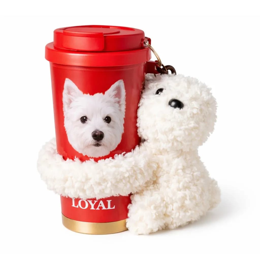 ست هدیه لاکچری تراول ماگ و عروسک LOVE TEDDY برند DIYI — تصویر ۵