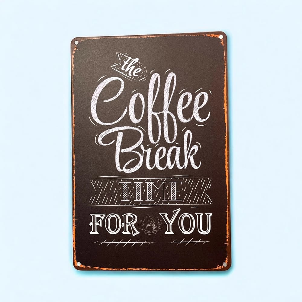 پلاک فلزی طرح Coffee Break — تصویر ۲