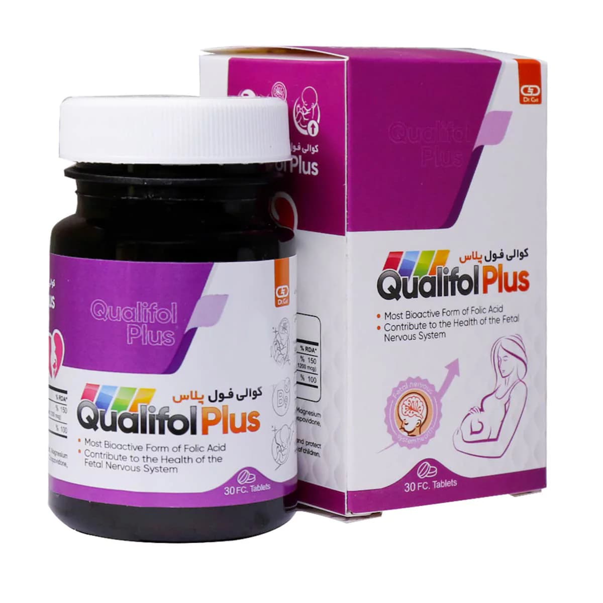 قرص روکش دار کوالی فول پلاس دکتر گیل 30 عدد_ Dr Gil Qualifol Plus _ دکترگیل — تصویر ۲