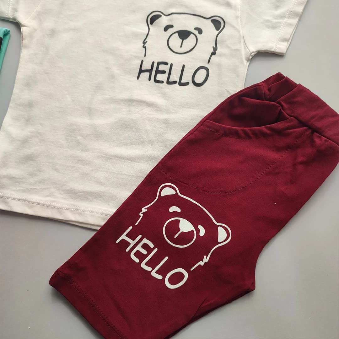 تیشرت شلوارک تدی Hello — تصویر ۷
