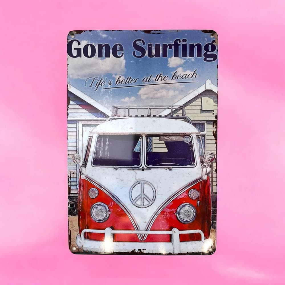 پلاک فلزی طرح Gone Surfing — تصویر ۲