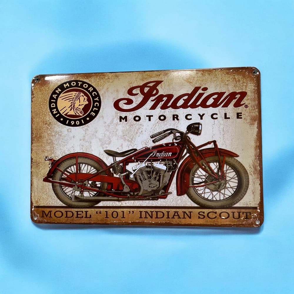 پلاک فلزی طرح Indian Motorcycle — تصویر ۲