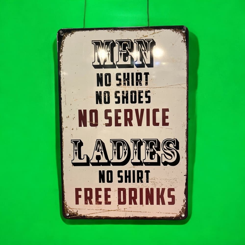 پلاک فلزی طرح Mens and Ladies — تصویر ۲