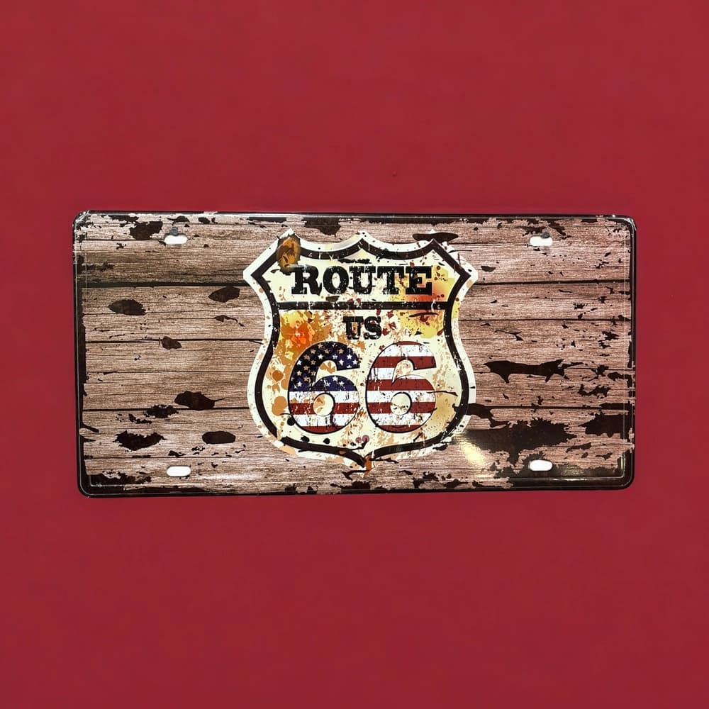 پلاک فلزی طرح Route 66 US