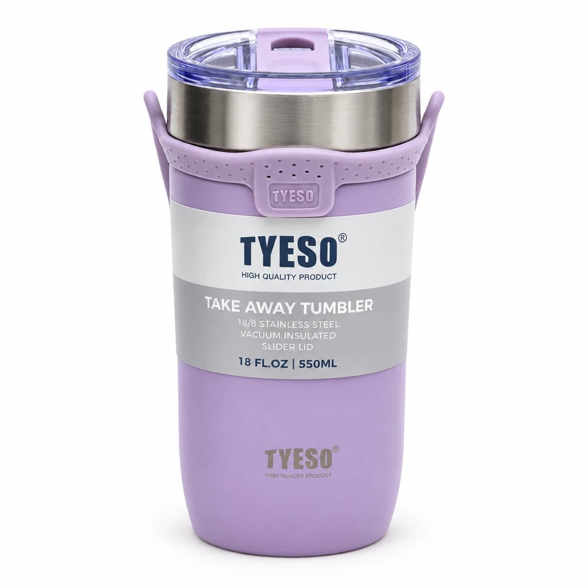 لیوان استیل تایسو ۵۵۰ میلی‌لیتر با درپوش کشویی