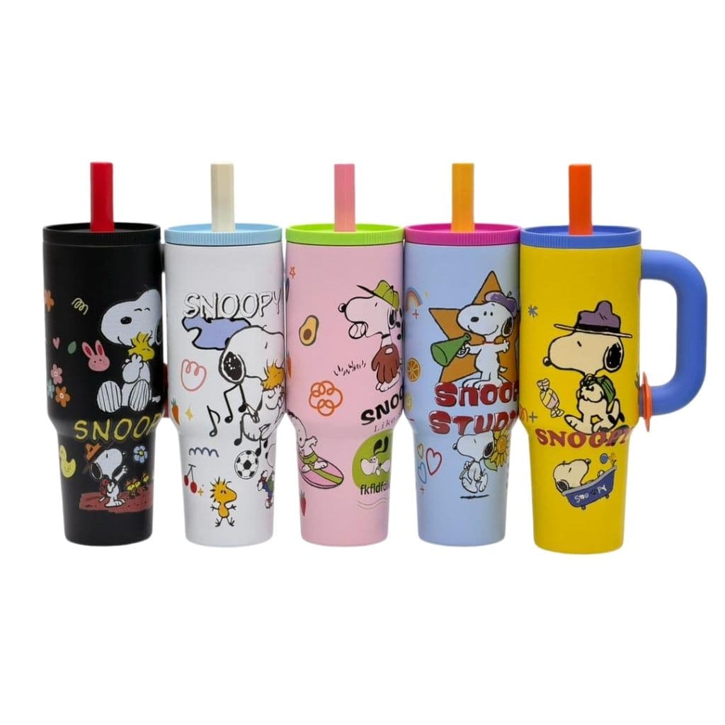 تامبلر نی دار ضد نشت طرح Snoopy دسته دار 40oz