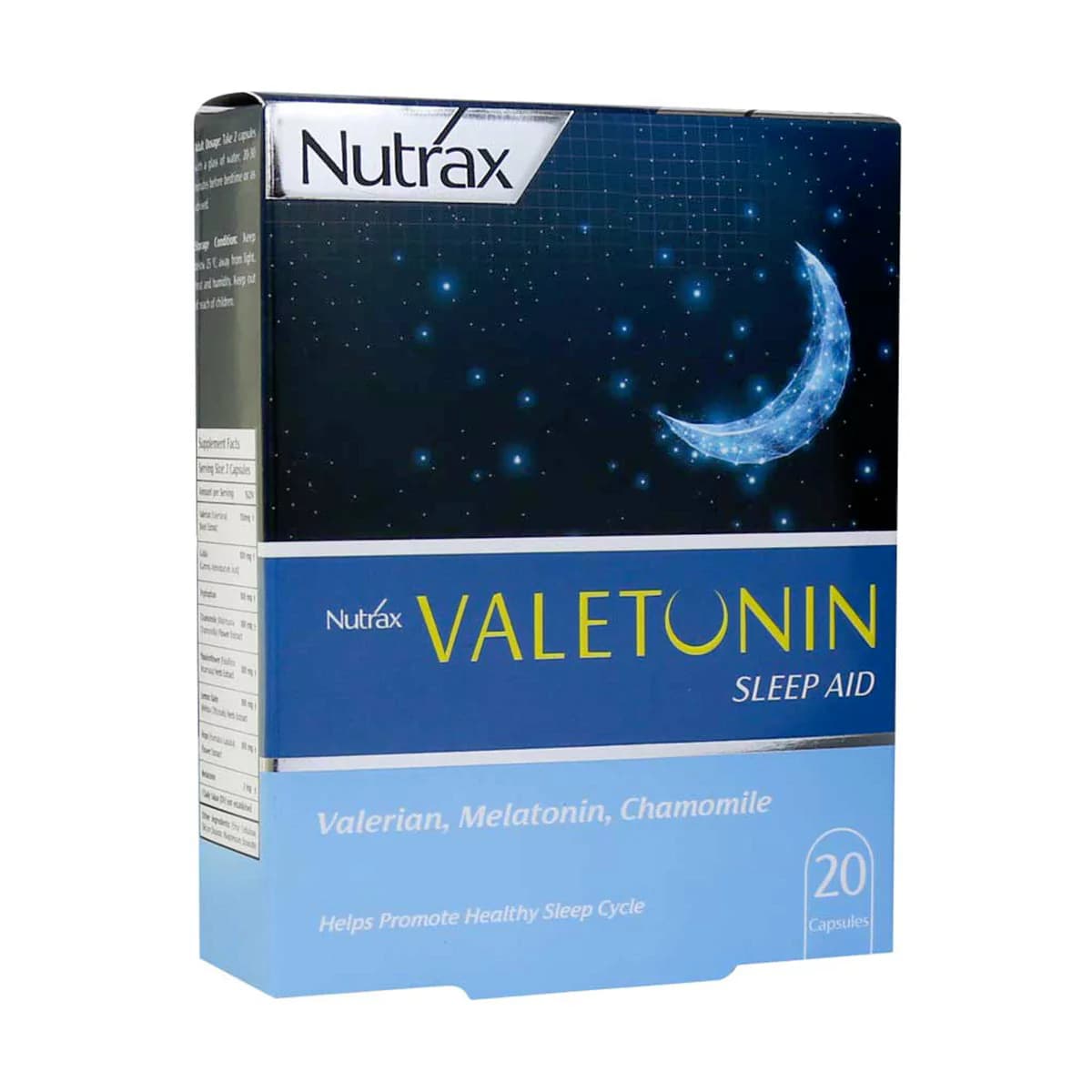 کپسول والتونین نوتراکس بهبود دهنده خواب 20 عدد ـ Nutrax Valetunin Sleep Aid ـ نوتراکس