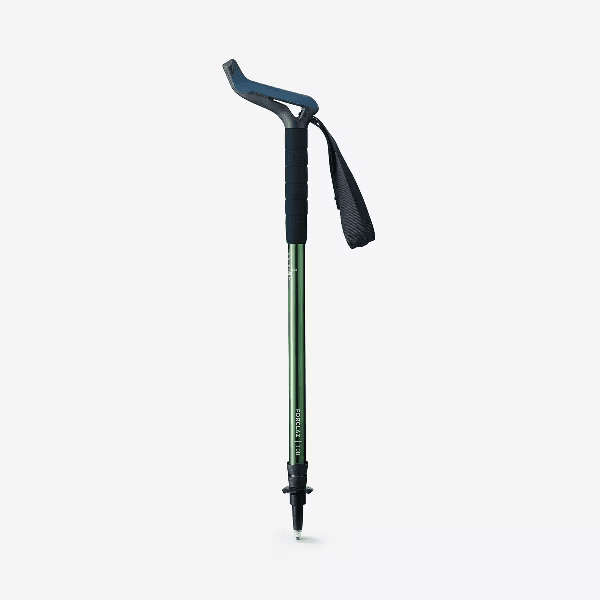 🦯 باتوم کوهنوردی Forclaz MT100 Ergonomik عصایی / زیتون کمپ