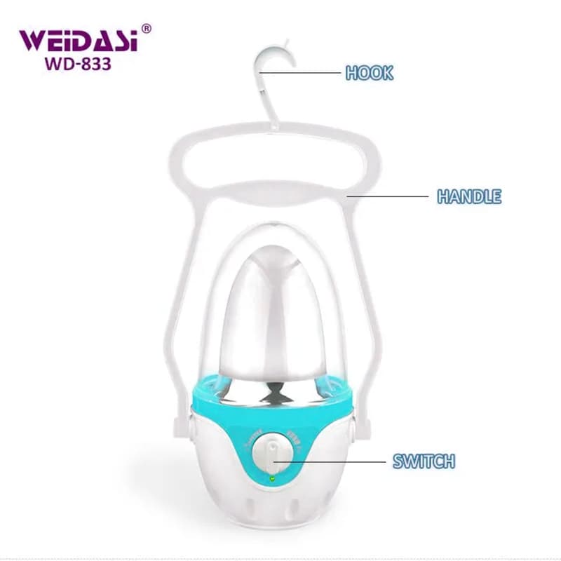 لامپ شارژی فانوسی ویدایسی مدل WD-833 — تصویر ۶