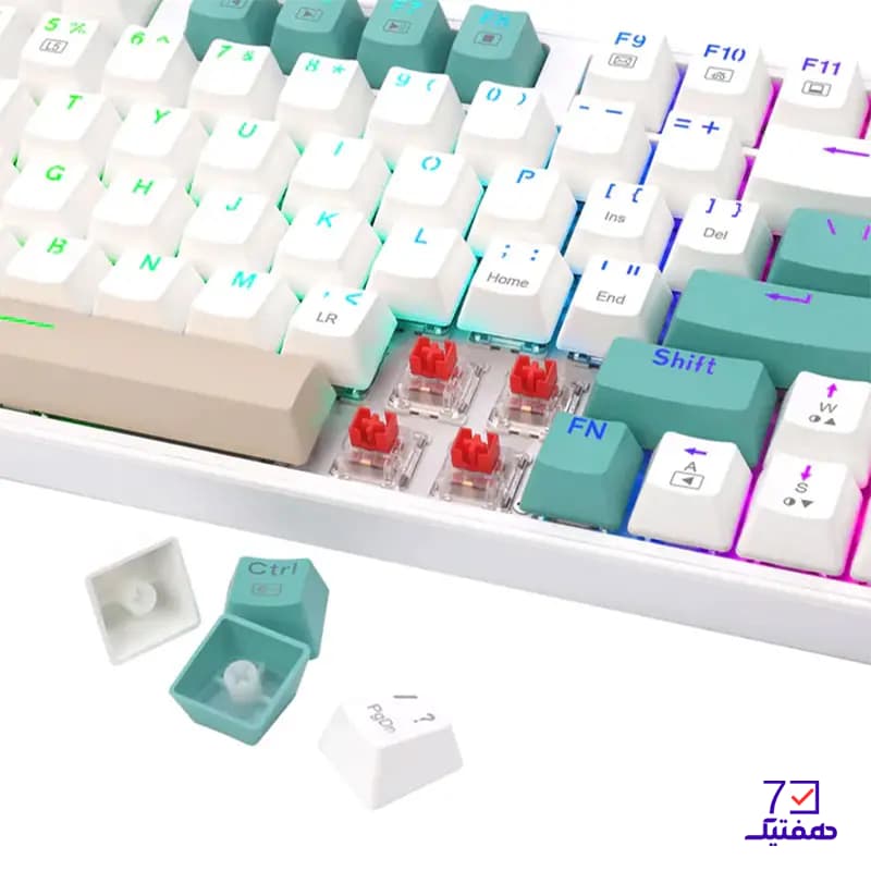 کیبورد بی سیم گیمینگ ردراگون Redragon K643 WGC RGB PRO — تصویر ۵