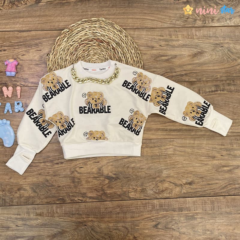 کراپ تک دخترانه مدل تدی فینگر دار 3 سال تا 10 سال — تصویر ۴