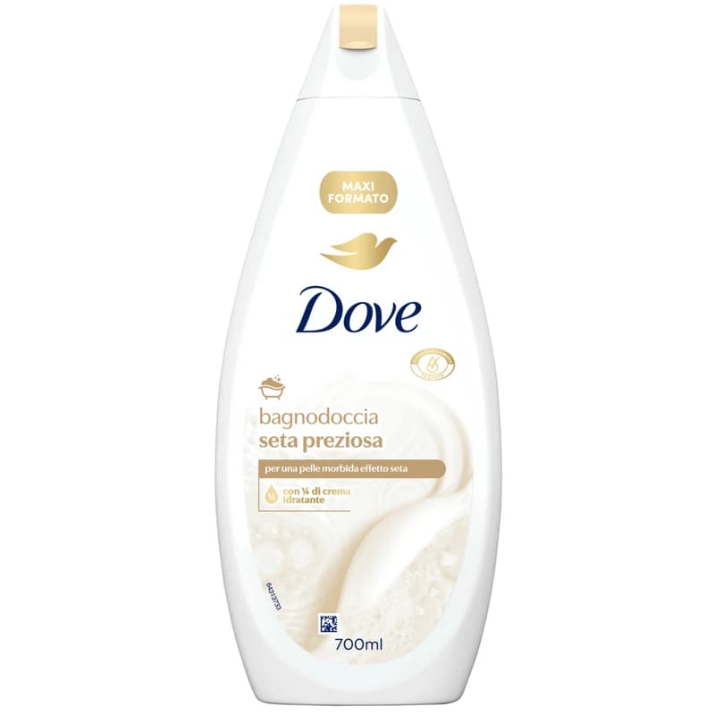 شامپو بدن داو Dove مدل Bagnodoccia Seta Preziosa حاوی عصاره ابریشم حجم 700 میل — تصویر ۲
