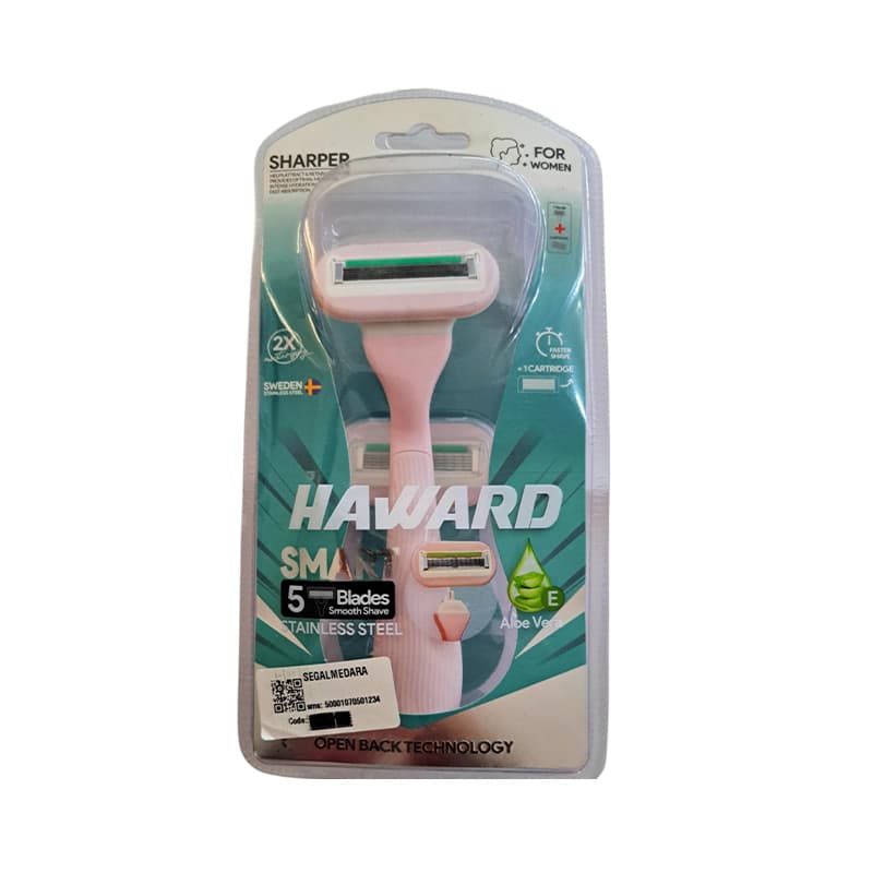 ژیلت دستگاه پنج لبه زنانه مدل SMART با دو یدک هاوارد Haward