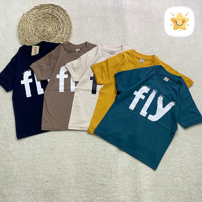 تیشرت پسرانه طرح FLY پنبه 7 تا 14 سال