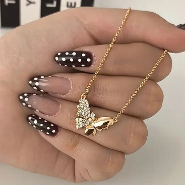گردنبند پروانه طلا ژوپینگ