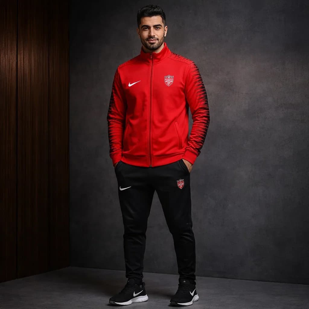 ست بهاره مردانه (سوییشرت شلوار ) پرسپولیس مدلJ92 — تصویر ۴