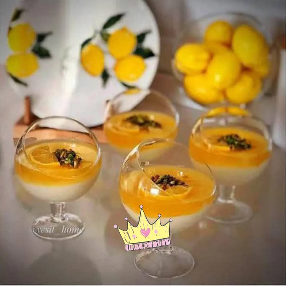 بستنی خوری و دسر شیشه ای پایه بلور متوسط — تصویر ۳