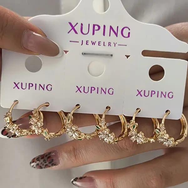 گوشواره حلقه ای بابونه ژوپینگ