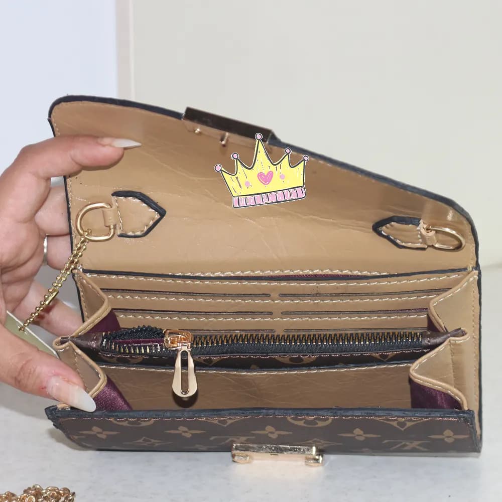 کیف پول پاسپورتی فندی FENDI رنگ طوسی — تصویر ۴