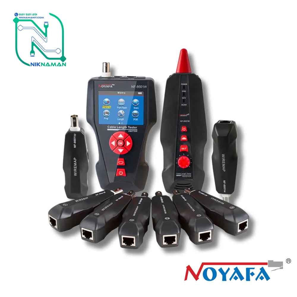 زوج یاب و تستر شبکه مولتی فانکشن دیجیتال نویافا (Noyafa) مدل NF-8601W