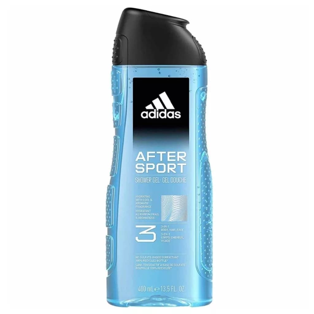 شامپو سر و بدن و صورت آدیداس Adidas مدل After Sport مناسب آقایان حجم 400 میل — تصویر ۲